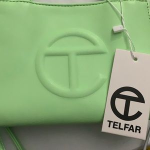 Brand New small Double Mint Green shopping bag.